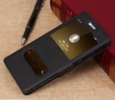 Dubbele View Flip Case met Magneetsluiting voor Huawei P9 Lite _ Zwart