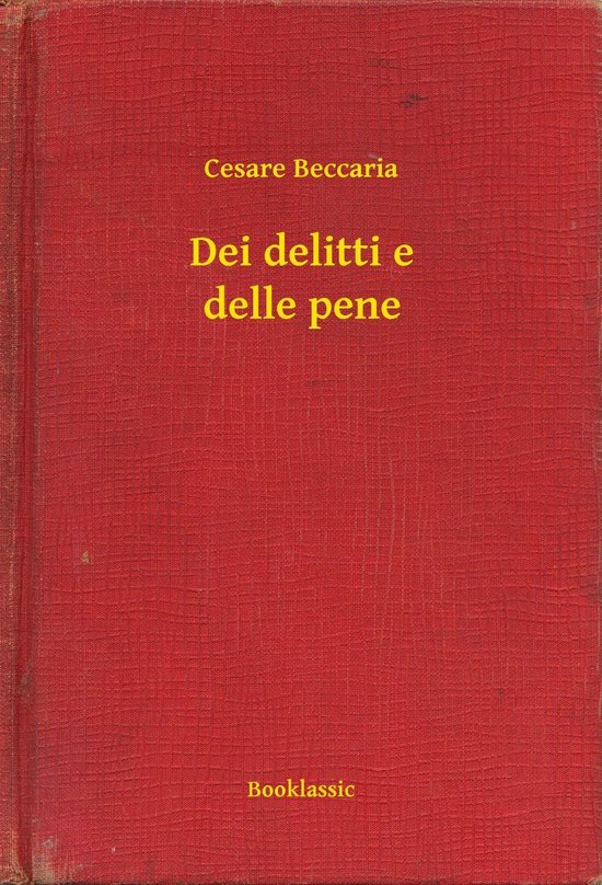 Dei delitti e delle pene - cover
