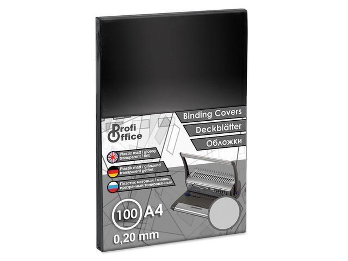ProfiOffice® Dekbladen, DIN A4, transparant glanzend, 0,20 mm, 100 stuks (59200