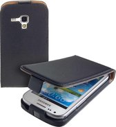 Lelycase Zwart Eco Leather Flip Case Samsung Galaxy Trend S7560