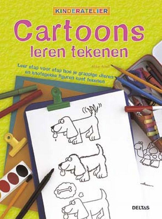 Cover van het boek 'Kinderatelier / Cartoons leren tekenen' van Mike Artell