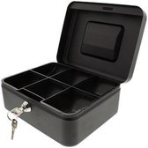 Money Box metal - Metalen Geldkist Met Slot - Geldkluis Met Muntbak - Geld Kluis Kist - Zwart