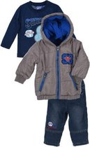 Superman 3-Pack Kledingset - Grijze Winterjas - Blauwe Spijkerbroek - Shirt maat 68/74 - 12 maanden