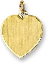 Trendjuwelier huiscollectie 4006179 Gouden graveerplaat hartvormig