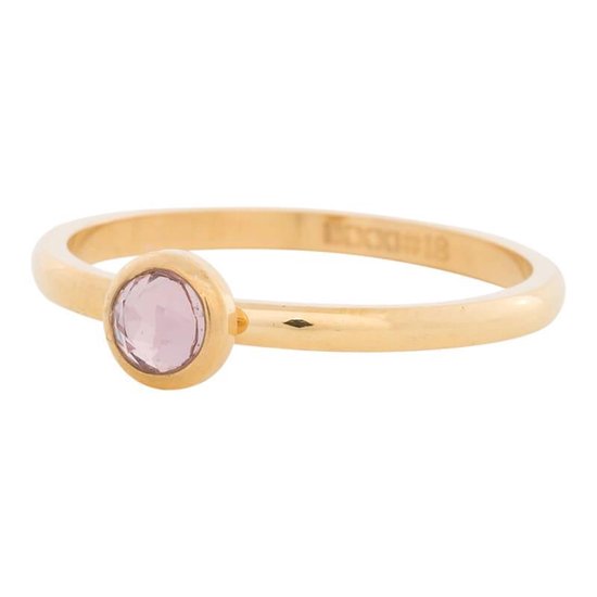 iXXXi Jewelry - Vulring - 1 zirconia pink - Goudkleurig - 2mm - maat 19