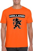 Oranje Holland shirt met zwarte leeuw heren L