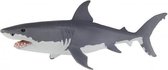 Speelgoed figuur grote witte haai van plastic 13 cm