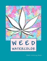 Weed Watercolor Adult Coloring Book