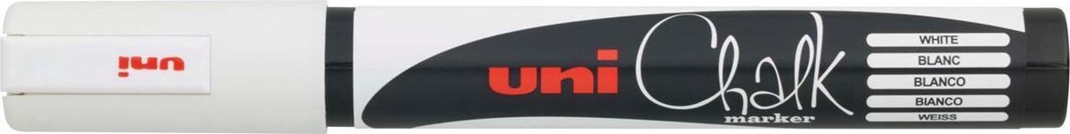 Krijtstift Uni-ball Chalk rond wit | Omdoos a 6 stuk | 12 stuks