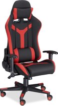 Relaxdays gamestoel XR10 - bureaustoel tot 120 kg - Gaming stoel verstelbaar - tweekleurig