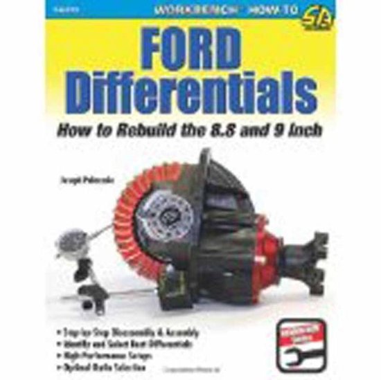Boek "Ford Differentials: How to Rebuild the 8.8 and 9 Inch" met een afbeelding van een differentieel.