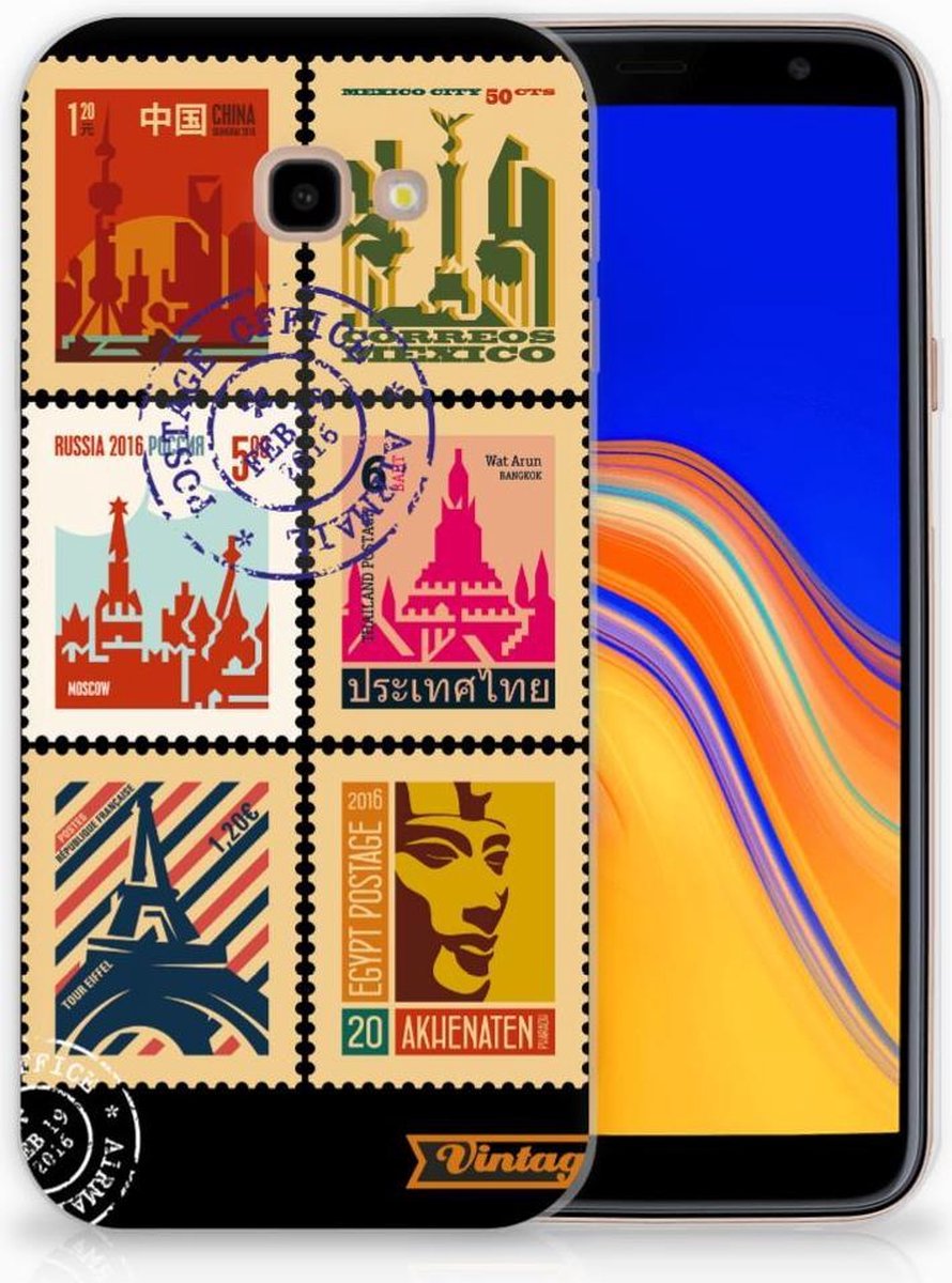 Samsung Galaxy J4 Plus (2018) Siliconen Back Cover Postzegels