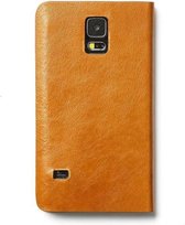 Zenus hoesje voor Samsung Galaxy S5 Masstige Curved Velo Diary - Camel