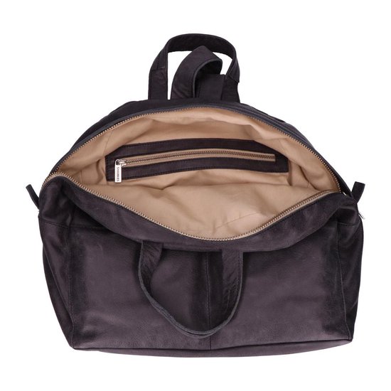 Shabbies-Handtassen-Backpack Medium Hand Buffed-Zwart | bol.com