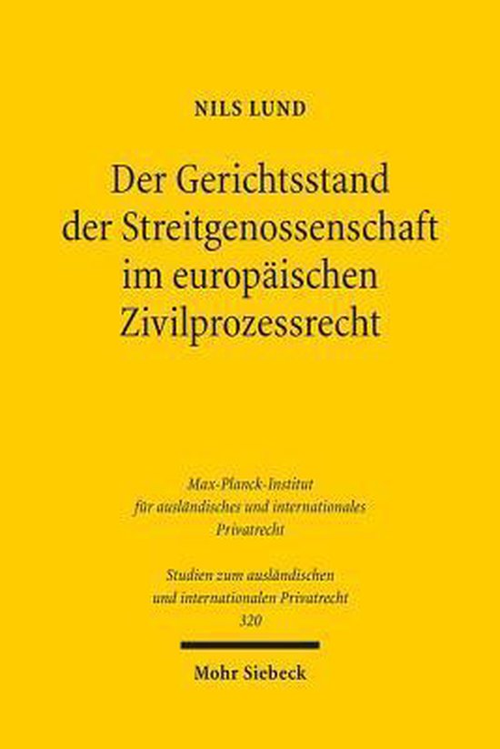 Der Gerichtsstand der Streitgenossenschaft im europäischen  ... - cover