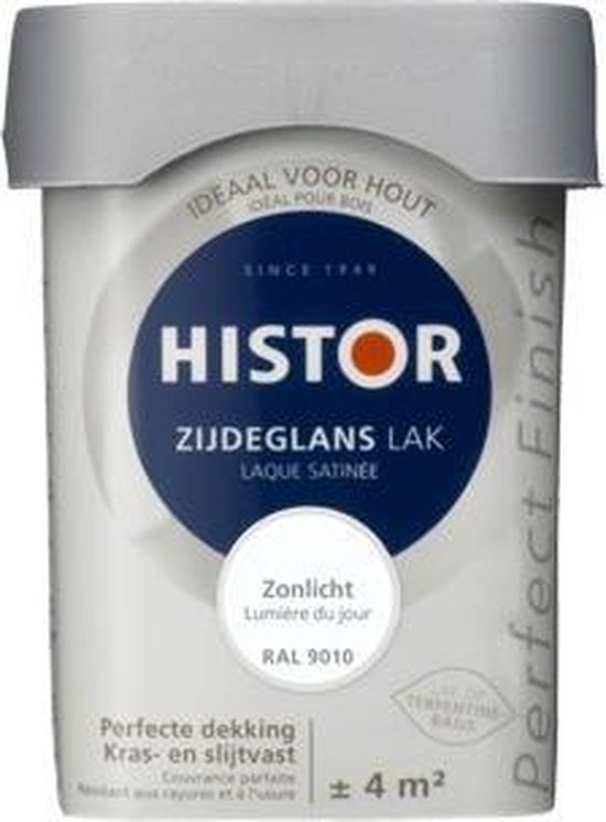 Histor Perfect Finish Zijdeglans 0,25 liter - Zonlicht (Ral 9010) | bol.com