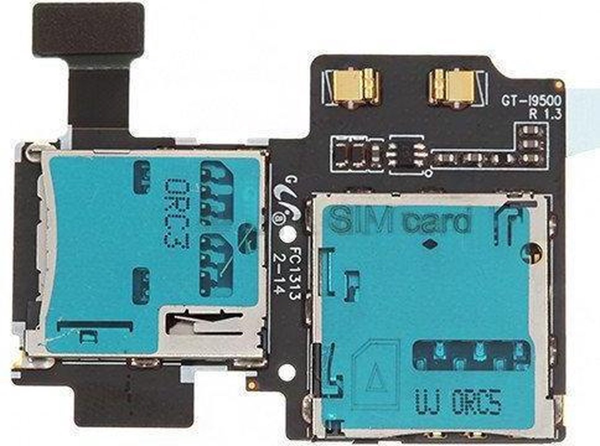 Simkaart en geheugen Connector geschikt voor Samsung Galaxy S4 i9505 flex kabel