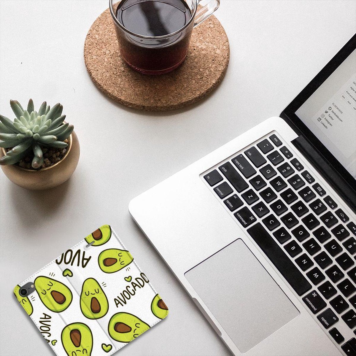 iPhone 7 | 8 | SE (2020) | SE (2022) Magnet Case Avocado Singing — cadeau in Cadeau-ideeën - foto 8