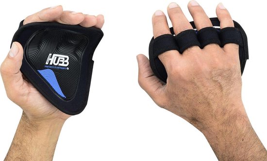Fitness handschoenen - Grip Pad - Gym Training Handschonen - Blauw - Hubb Fitness