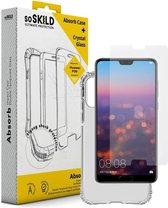 SoSkild Huawei P20 Absorb Impact Case Transparent and Tempered Glass Transparent
