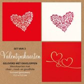 Valentijns wenskaarten (set van 3)