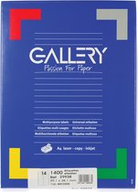 6x Gallery witte etiketten 99,1x38,1mm (bxh), ronde hoeken, doos a 1.400 etiketten