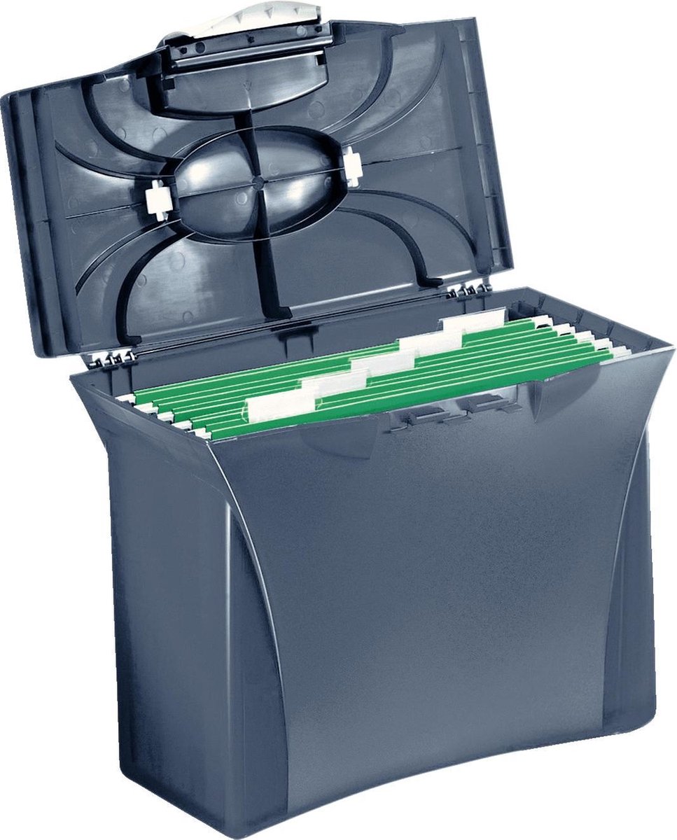 Esselte Hangmapkoffer - Incl. 5 A4 hangmappen - Tot 15 hangmappen - Zwart
