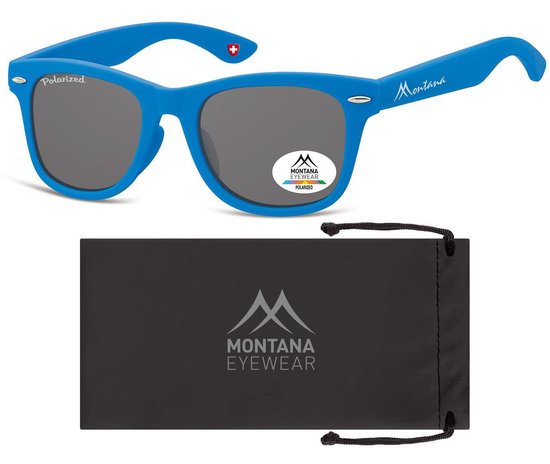 Montana 967C- Kinder Zonnebril-Wayfarer-Blauw kunststof- Lensbreedte 46 mm van Merkloos — afbeelding 2