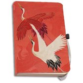 Adresboek A6 Womaen haori white and red cranes, collectie Rijksmuseum