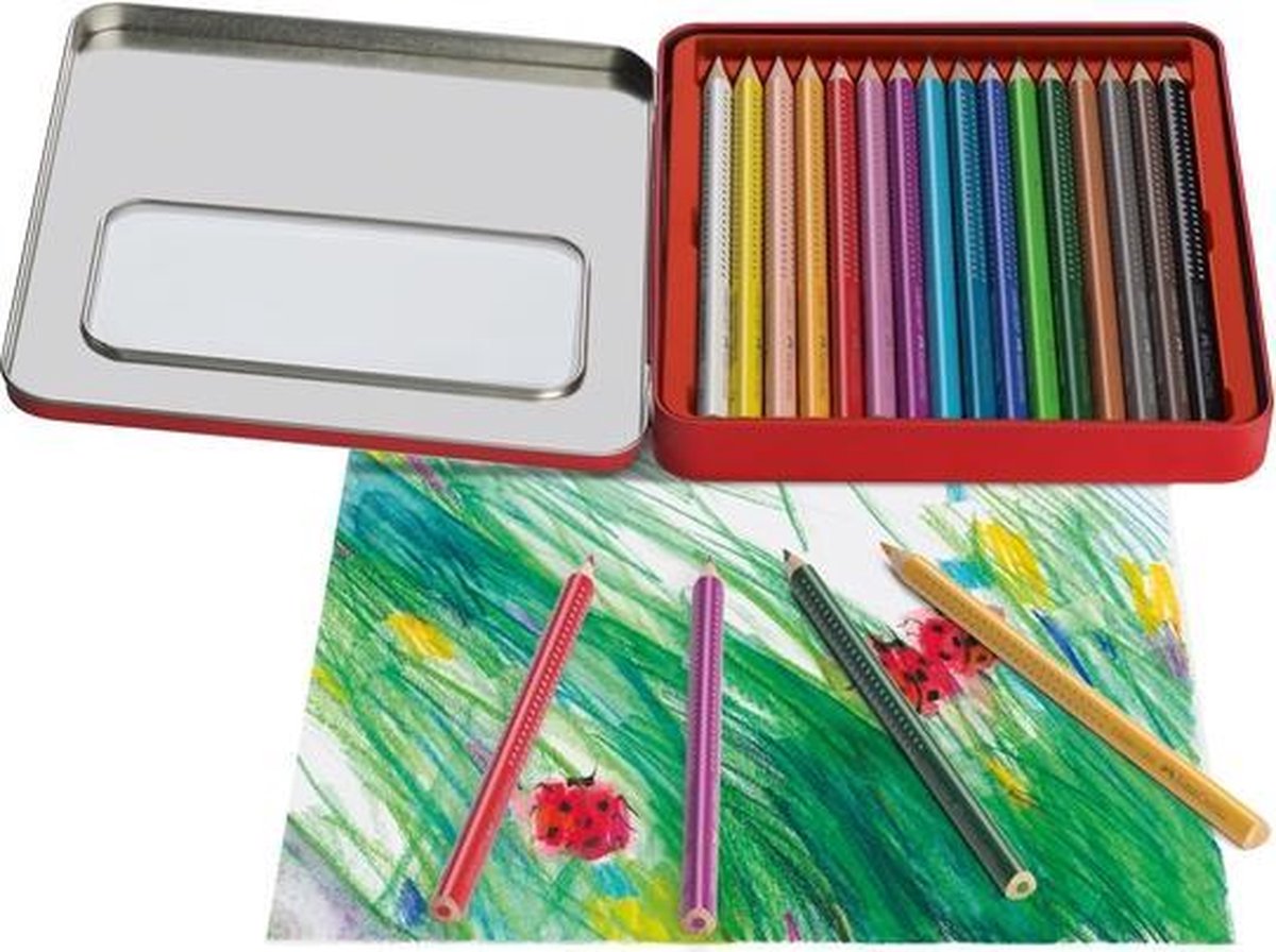 Faber Castell Crayons Couleur Crayon à Papier Jumbo Poignée Métallique