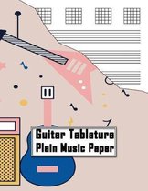 Guitar Tablature Plain Music Paper