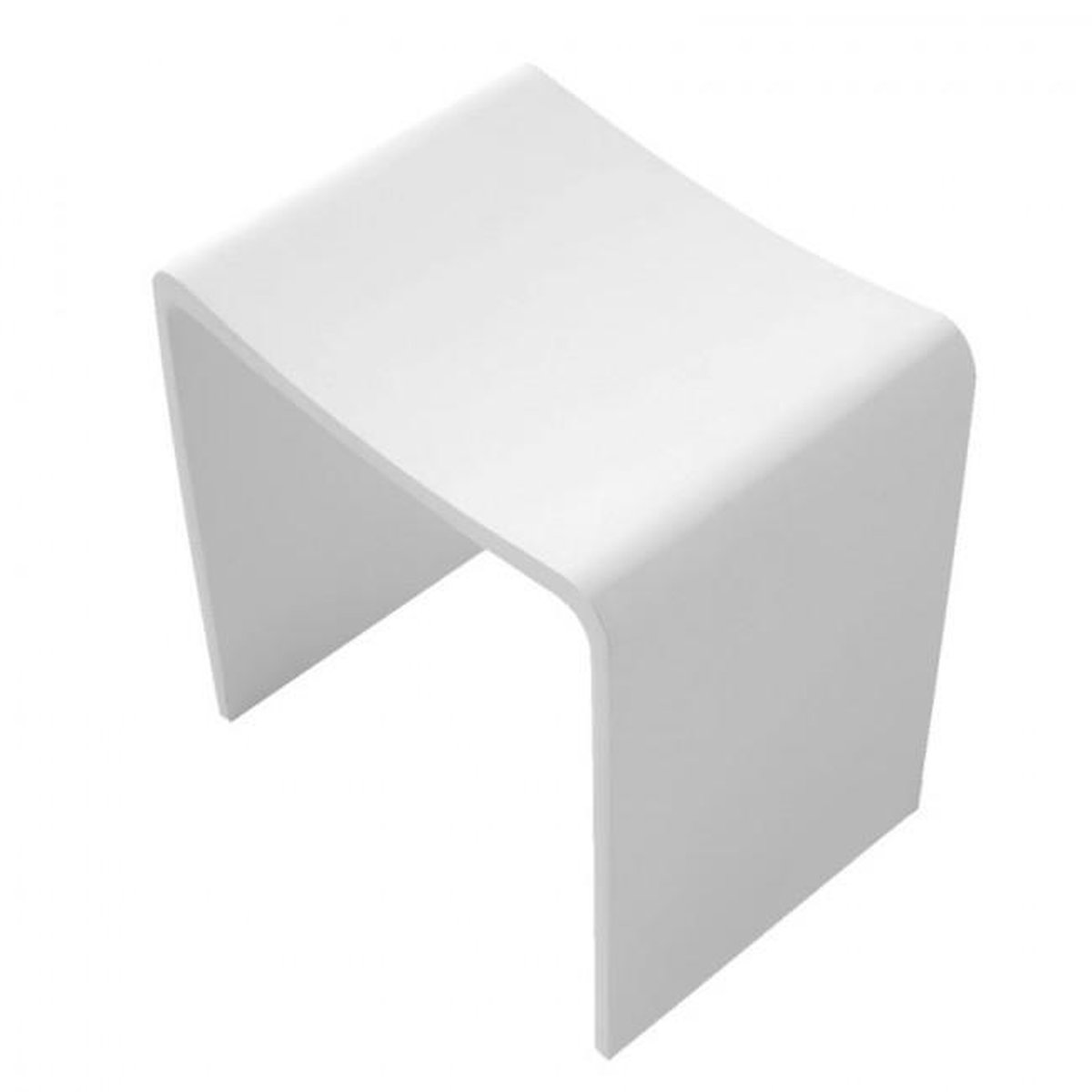 Diamond Line Lodi Douchekrukje Solid Surface Mat Wit