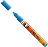 Molotow ONE4ALL 2mm Acryl Marker - Lichtblauw - Geschikt voor vele oppervlaktes zoals canvas, hout, steen, keramiek, plastic, glas, papier, leer...