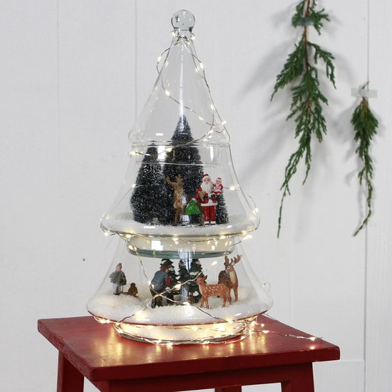 verkoper Appal Oorlogsschip Christmas House - Kerstversiering - Kerstboom van glas | bol.com
