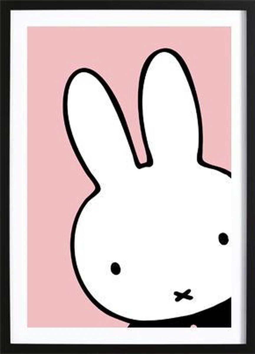 kanker Belofte inkt Miffy Pink (50x70cm) - Kinderen - Poster - Print - Kinderkamer - Wallified  | bol.com