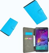 Samsung Galaxy Note 4 Wallet Bookcase hoesje Turquoise