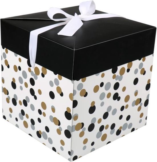 Box Confetti popup 20x20x20cm 25 stuks