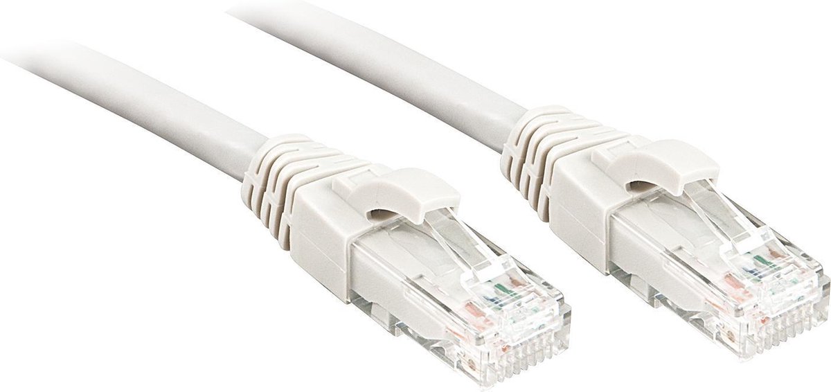 LINDY 48090 RJ45 Netwerkkabel, patchkabel CAT 6 U/UTP 30.00 cm Wit 1 stuk(s)