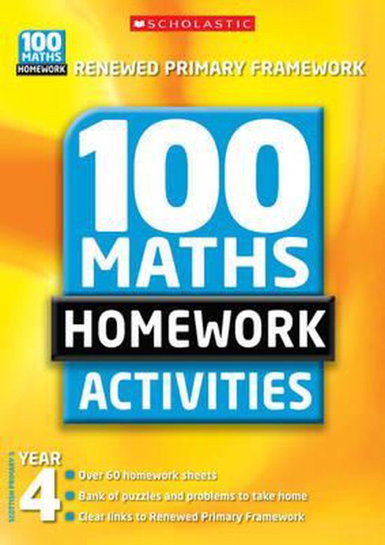100 Maths Homework Activities for Year 4 - cover