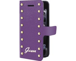 iPhone 5S/5 hoesje - Guess - Paars - Kunstleer