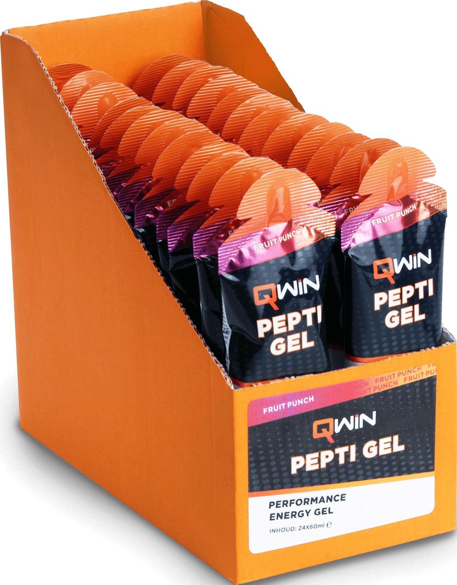 Goedkoopste QWIN Energiegel Pepti Gel Fruit Punch 60ml (24 stuks