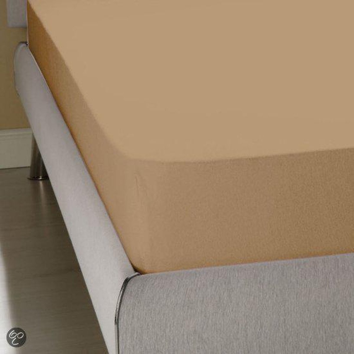 Homéé® Homee Hoeslaken Jersey stretch camel 160 180x200 220 +35 cm tweepersoons bed 100% katoen