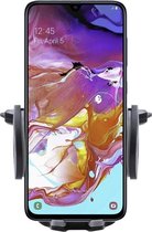 Shop4 - Samsung Galaxy A70 Autohouder Verstelbare CD Houder Zwart met Draaiklem Zwart