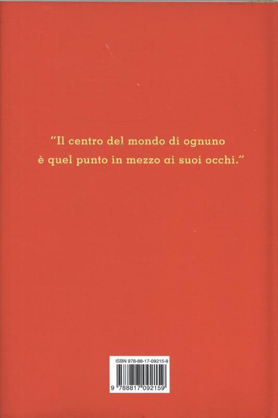 Rode achterkant van het boek 'Sangue giusto' met een citaat en ISBN-nummer.