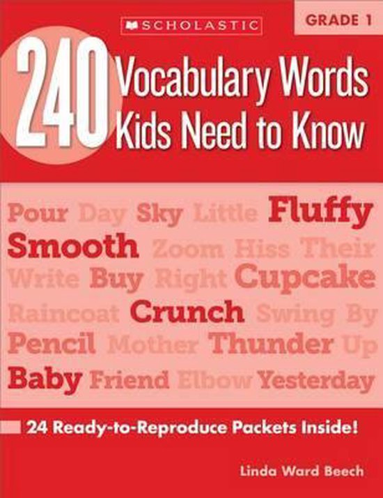 Boek cover 240 Vocabulary Words Kids Need to Know: Grade 1 van Linda Beech (Paperback)