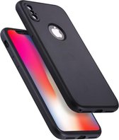 Let op type!! For   iPhone X / XS   Stylish Lightweight 360 Degree Shockproof Detachable TPU + PC Combination Protective Case (Black)