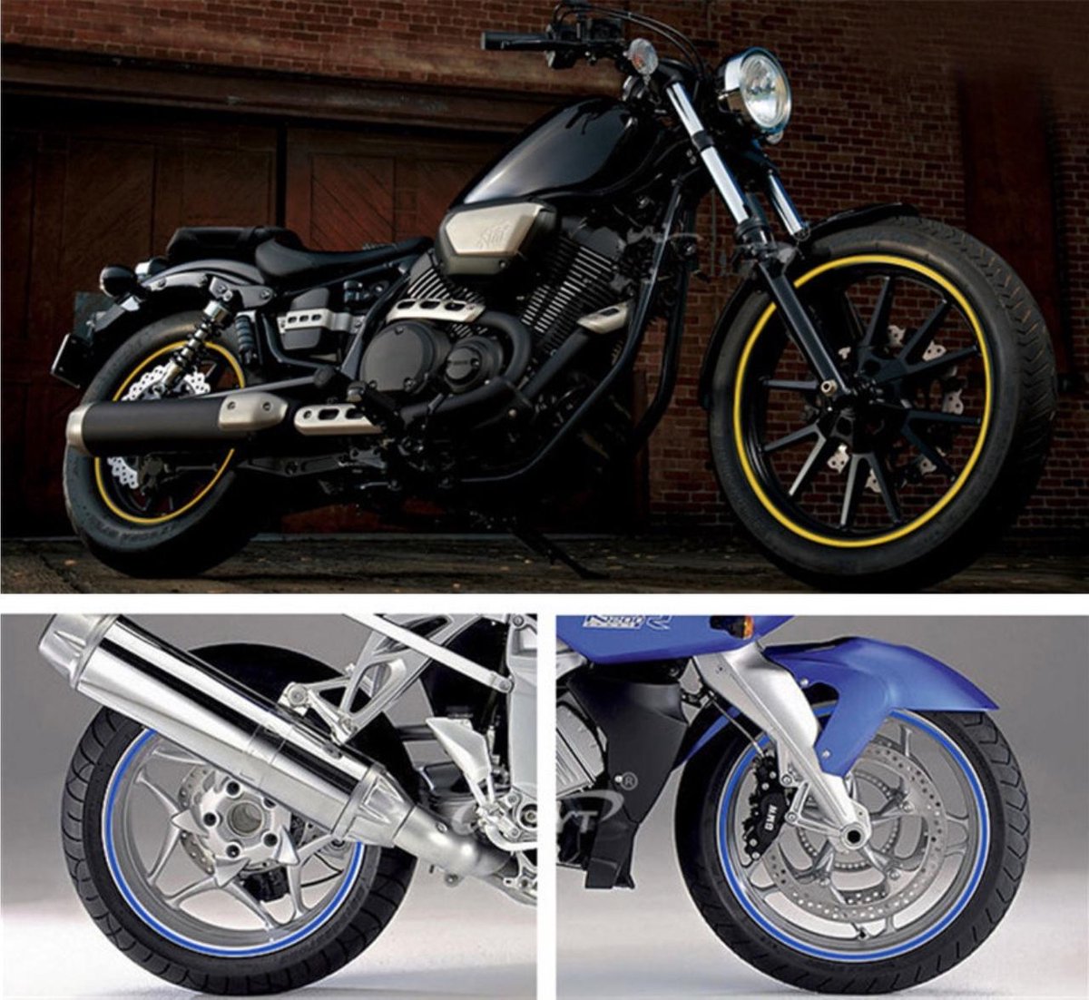 Hiden - Reflecterende Motorstickers - Velgen - Rimstriping - Customize - Rood