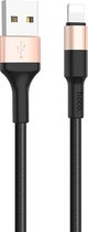 Hoco - X26 Xpress Lightning naar USB Kabel - Zwart/Goud