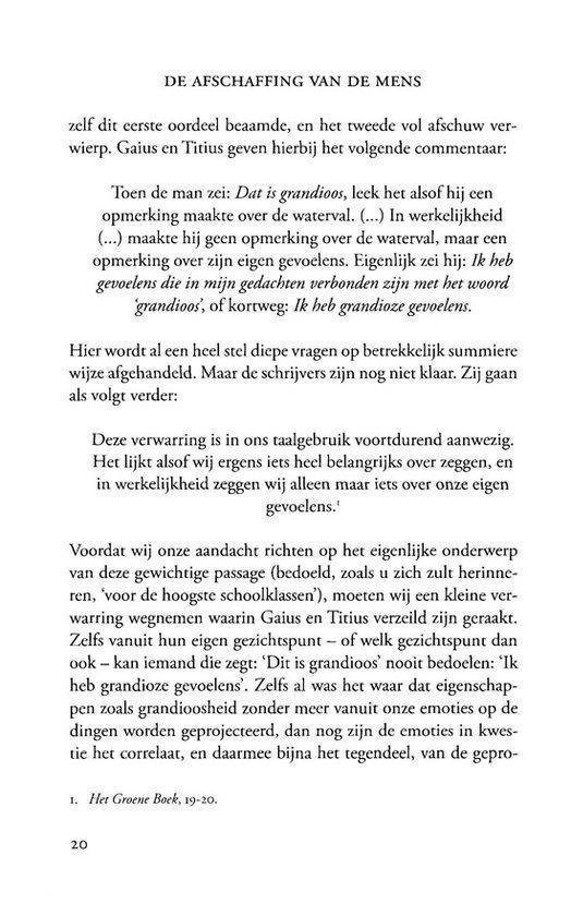 De afschaffing van de mens