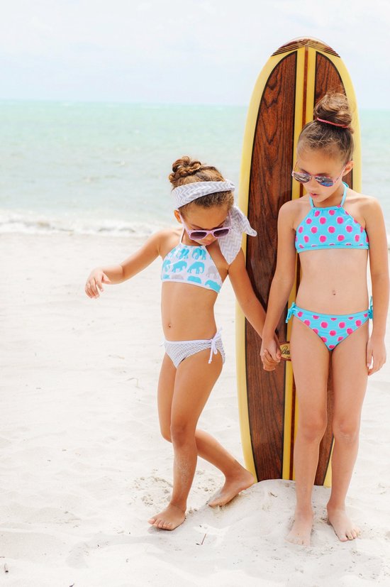 Snapper Rock UV bikini Kinderen Frambozen - Blauw - Maat 104-110 - Snapper Rock